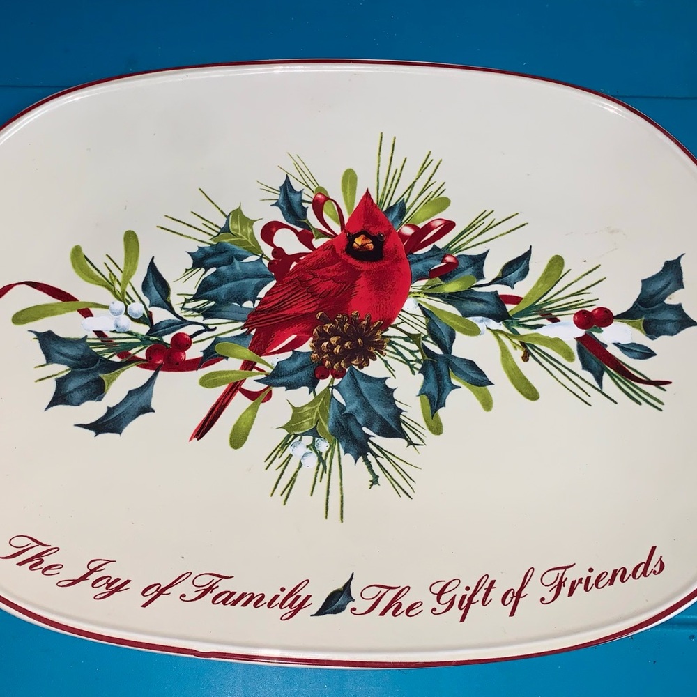 Festive Cardinal Serving Platter